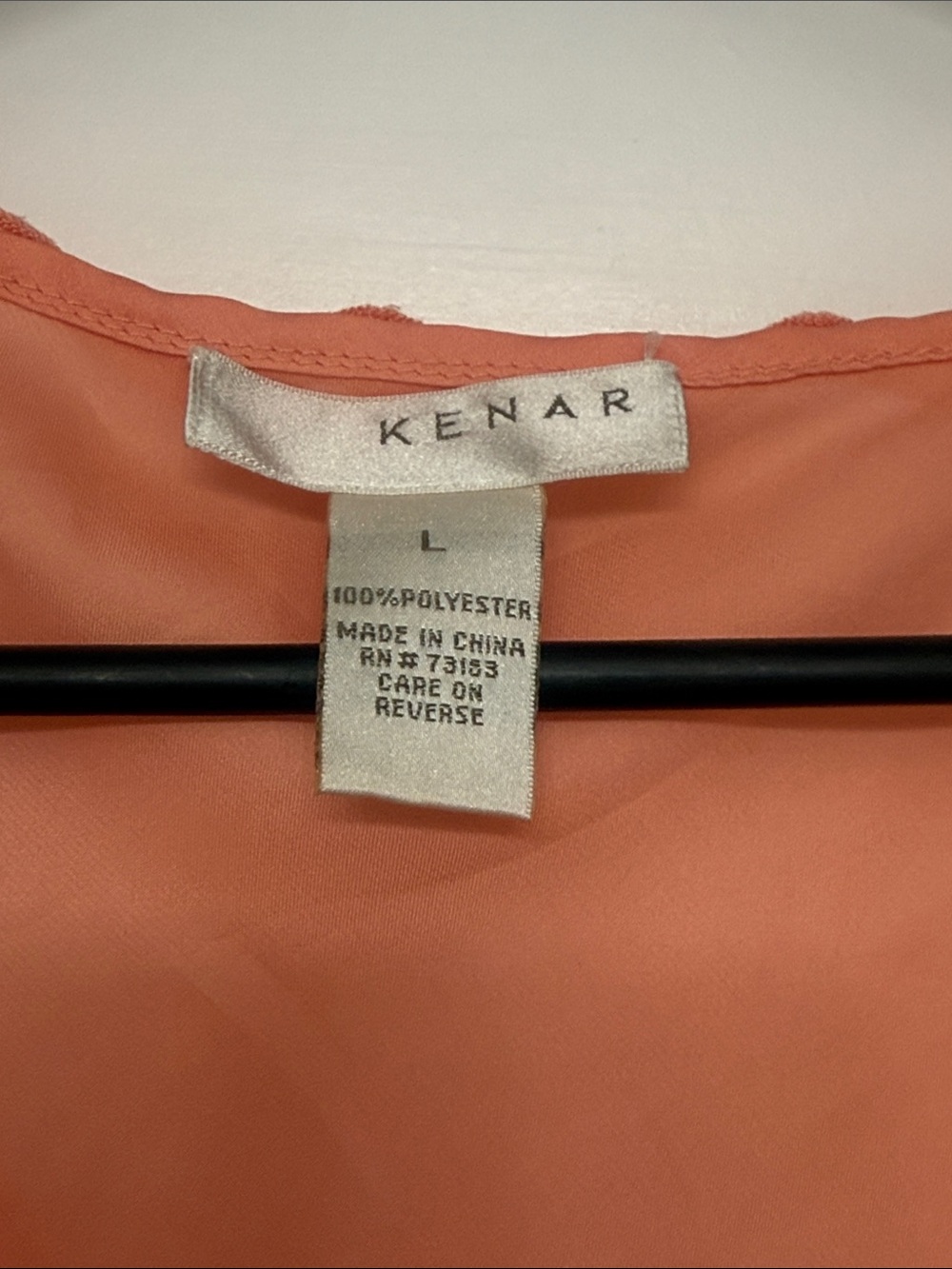 Large Kenar Coral Pink Satin Ruffle Appliqué Sleeveless Camisole - Picture 4 of 8
